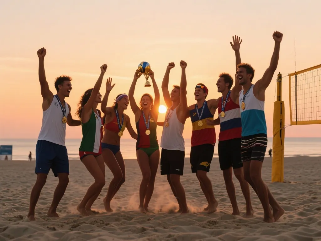 沙粒间的较量：欧洲沙滩排球巡回赛点燃激情